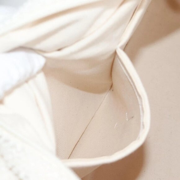 CHANEL COCO Mark Boston Bag Pile White Silver CC Auth BA1544AM - Picture 12 of 16